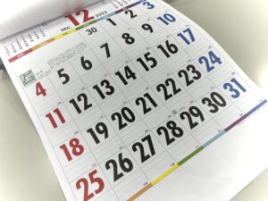 年末のカレンダー選び